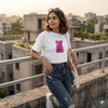 Pink Gummy Bear White Crop T-Shirt