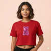 Pink Gummy Bear Red Crop T-Shirt