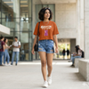 Gummy Bear Graphic Orange Crop T-Shirt