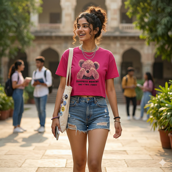 Pink Teddy Graphic T-Shirt