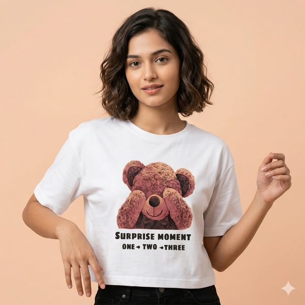 White Teddy Graphic T-Shirt