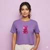 Pink Gummy Bear Purple Crop T-Shirt