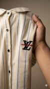 White Blue Stripe Formal Shirt