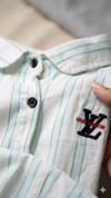 Classic Blue Stripe White Shirt